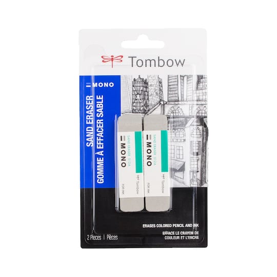 12 Packs: 2 ct. (24 total) Tombow Mono Colored Pencil Erasers
